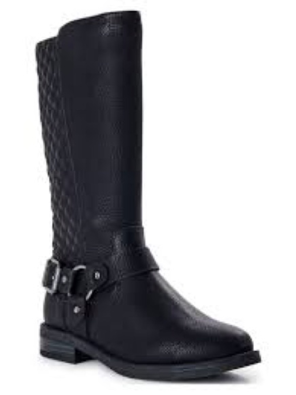 Wonder Nation Black Quilted Riding Boots | Girls Size 2